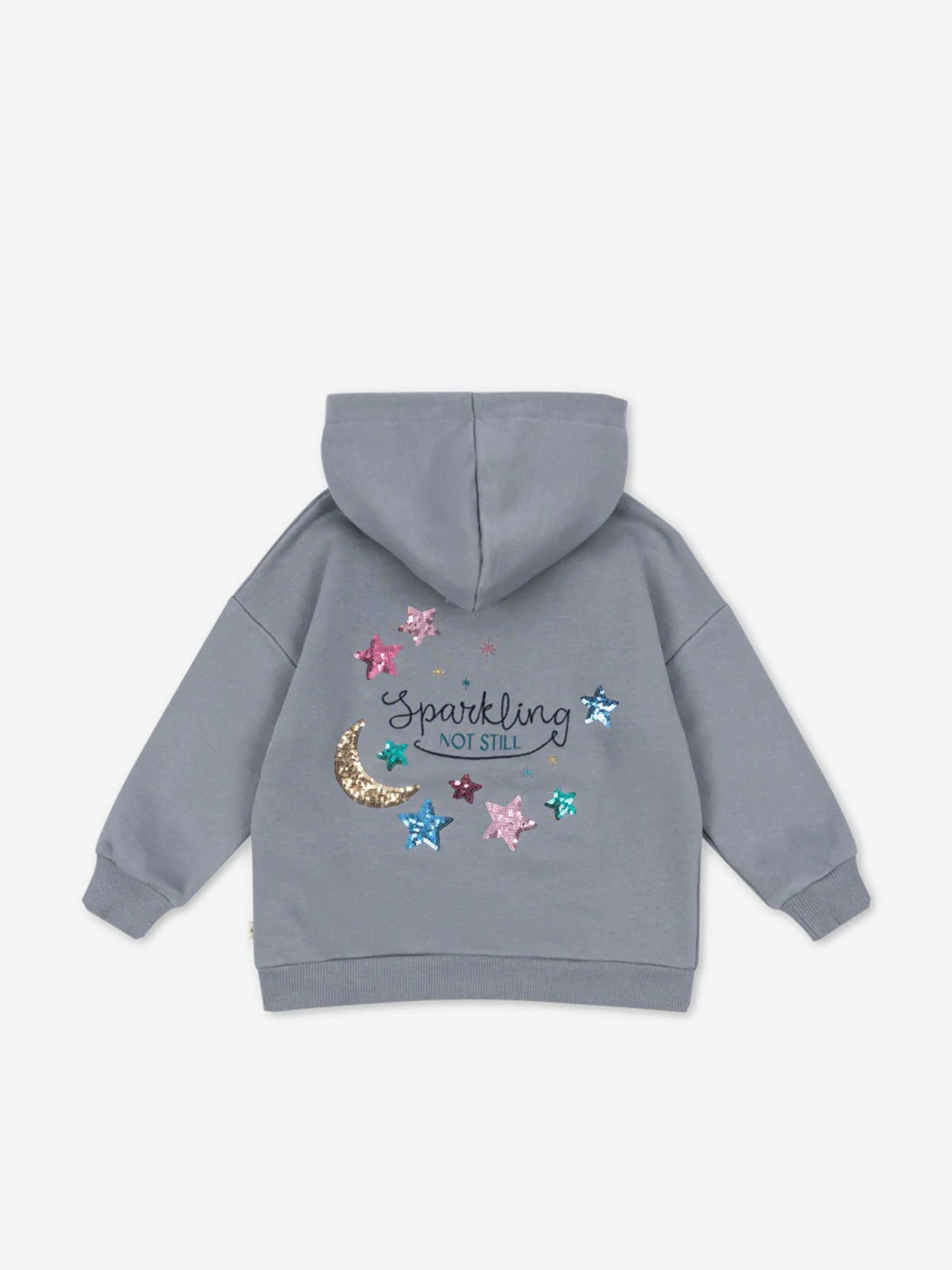 Konges Sløjd Girls Lou Sequins Hoodie in Blue