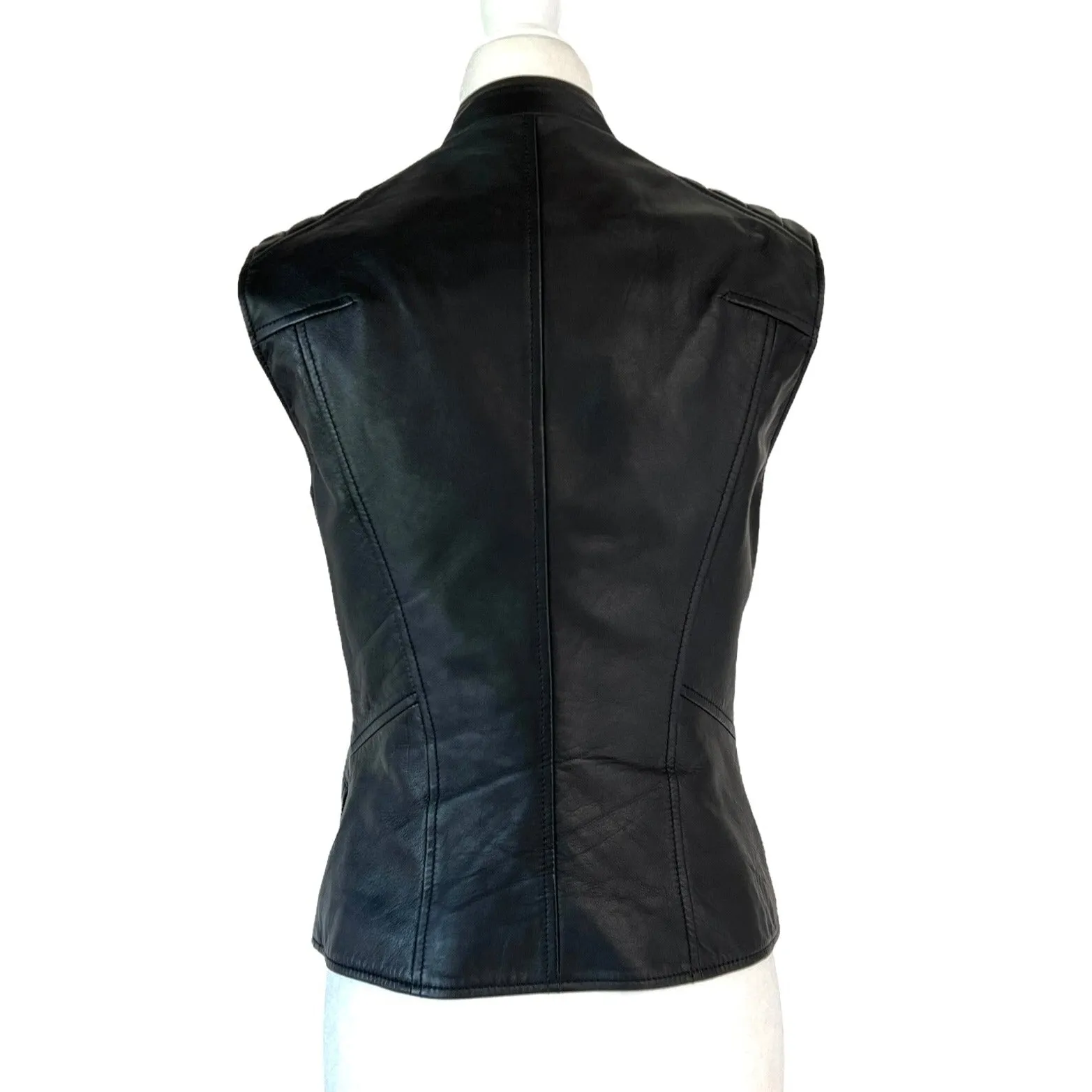 Leather Vest Jacket - S