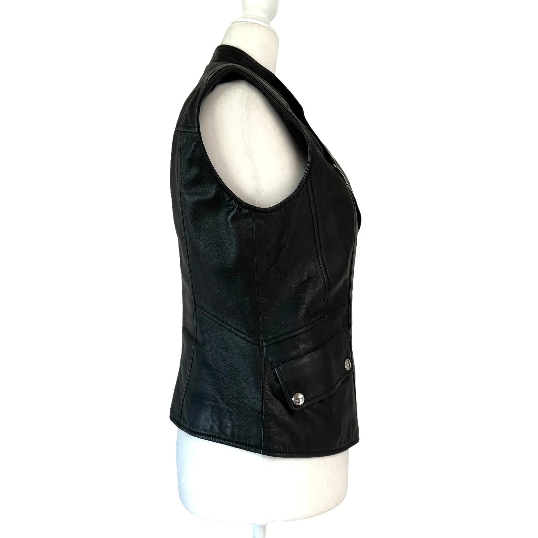 Leather Vest Jacket - S