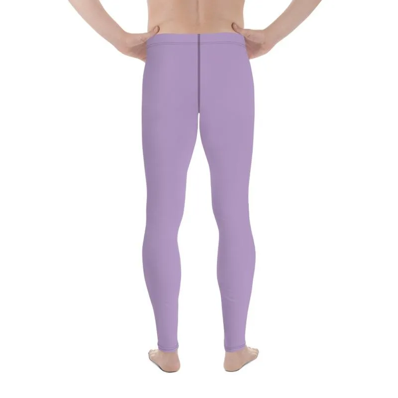 Light Pastel Purple Meggings, Purple Solid Color Compression Men Tights Men's Leggings- Made in USA/EU/MX