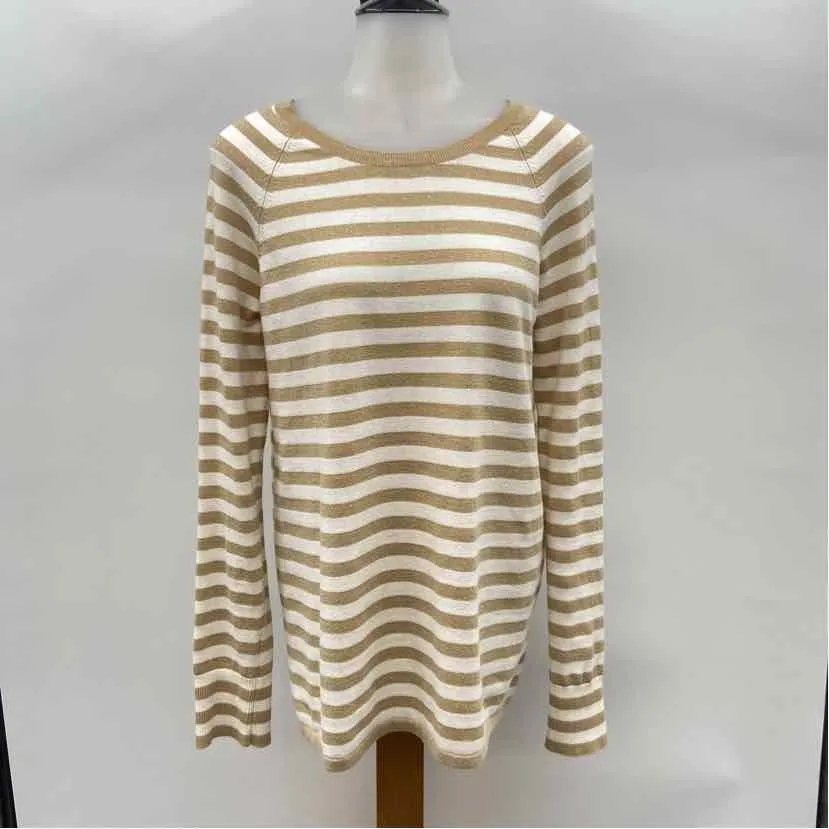 Lilly Pulitzer Women's Size M Gold Stripe Long Sleeve Shirt