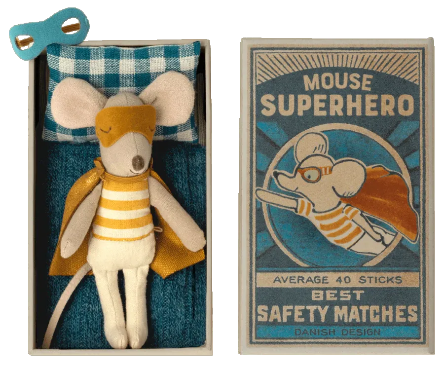 Little Brother Superhero Mouse in Box