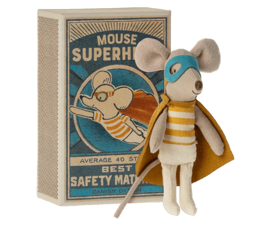 Little Brother Superhero Mouse in Box