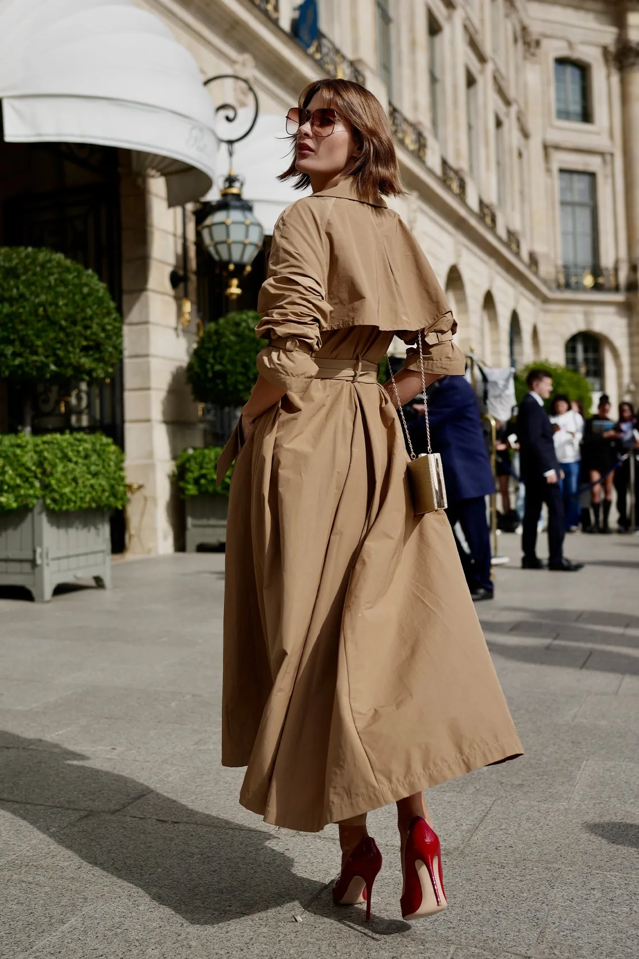 Marlene Trench Coat In Camel