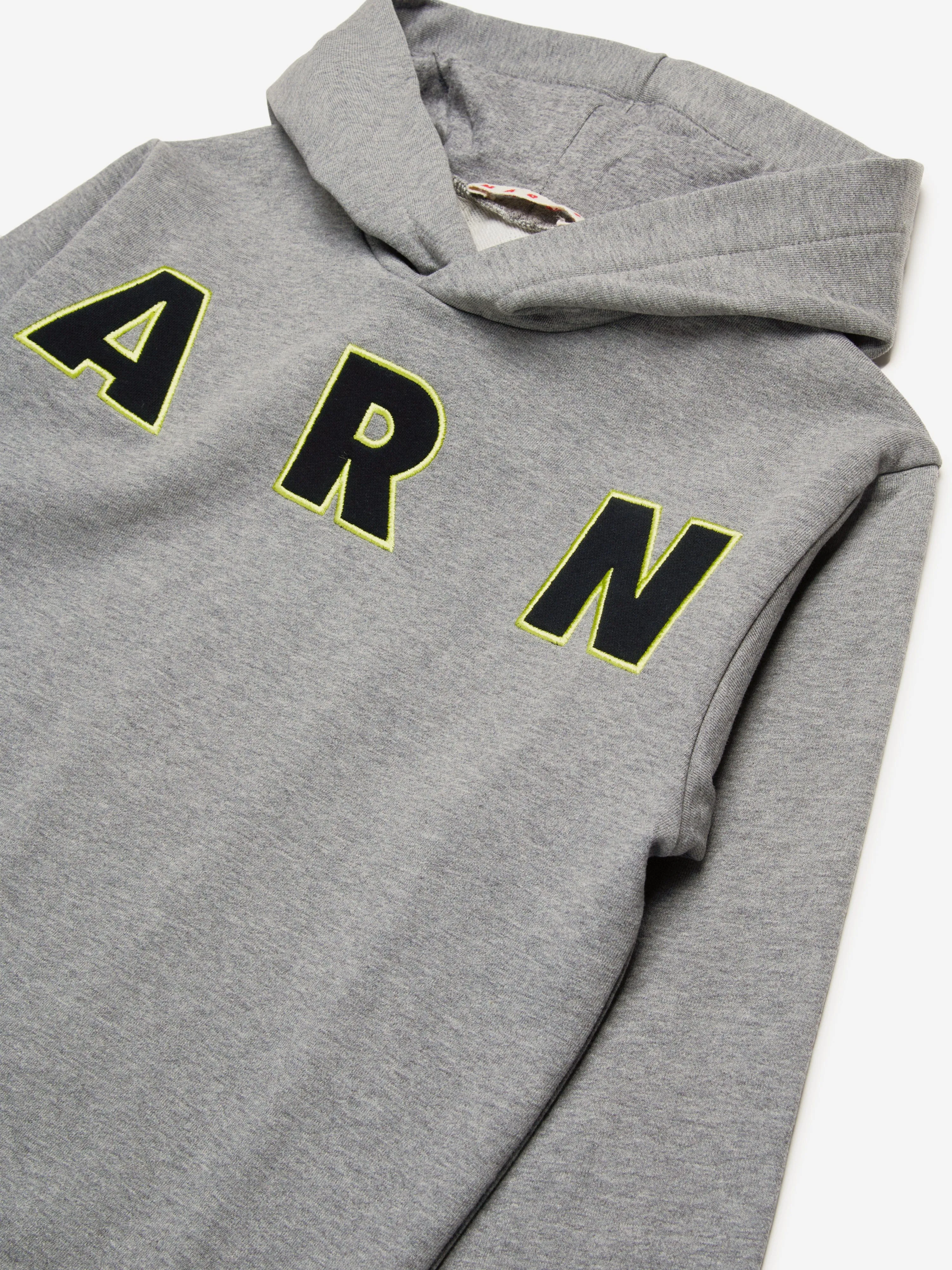 MARNI Kids Logo Hoodie in Grey