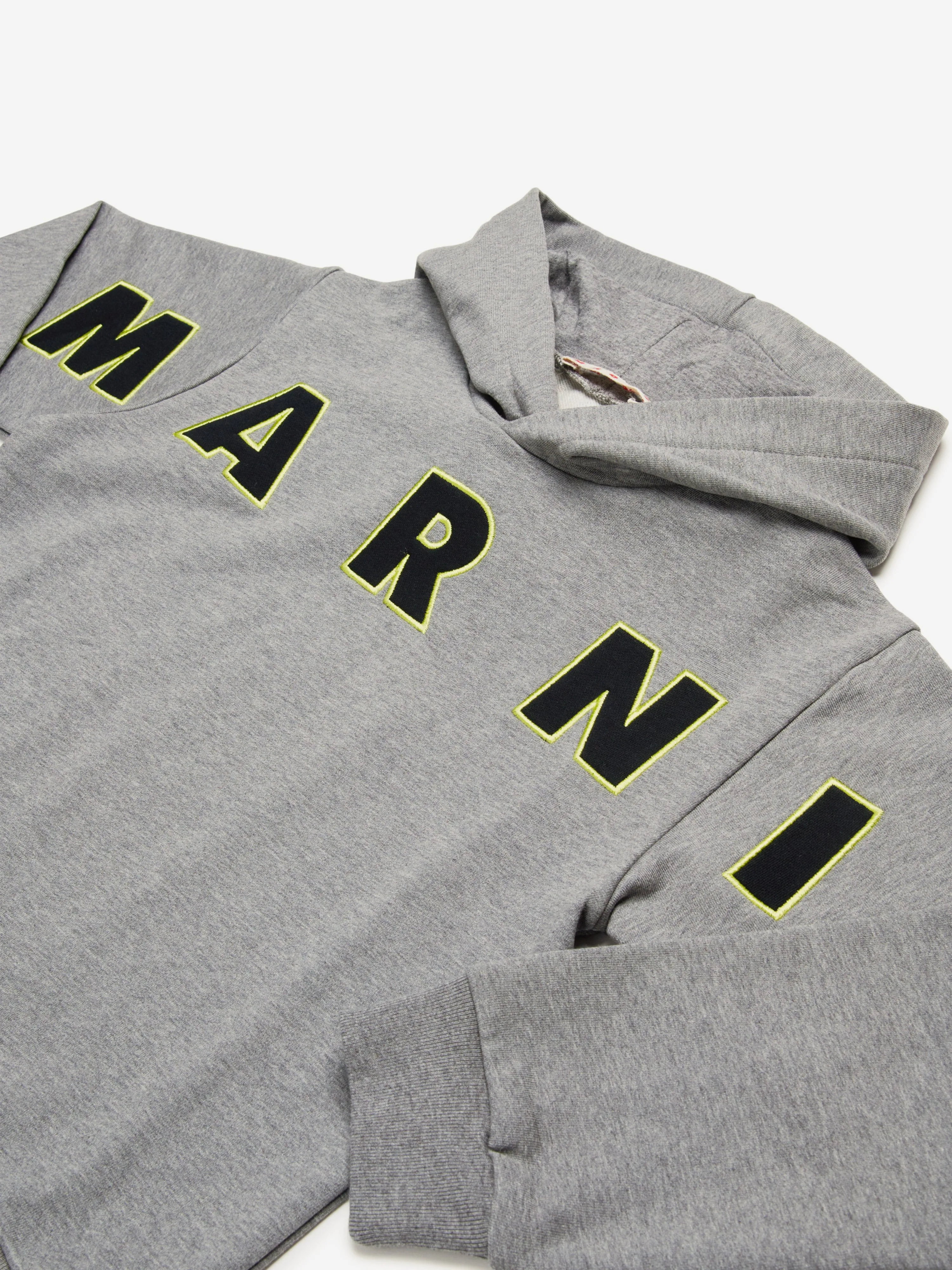 MARNI Kids Logo Hoodie in Grey