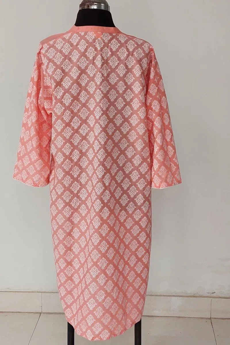 Mehr  - RE 01 - Tunic - Peach  - Cotton Tunic - 1 Piece