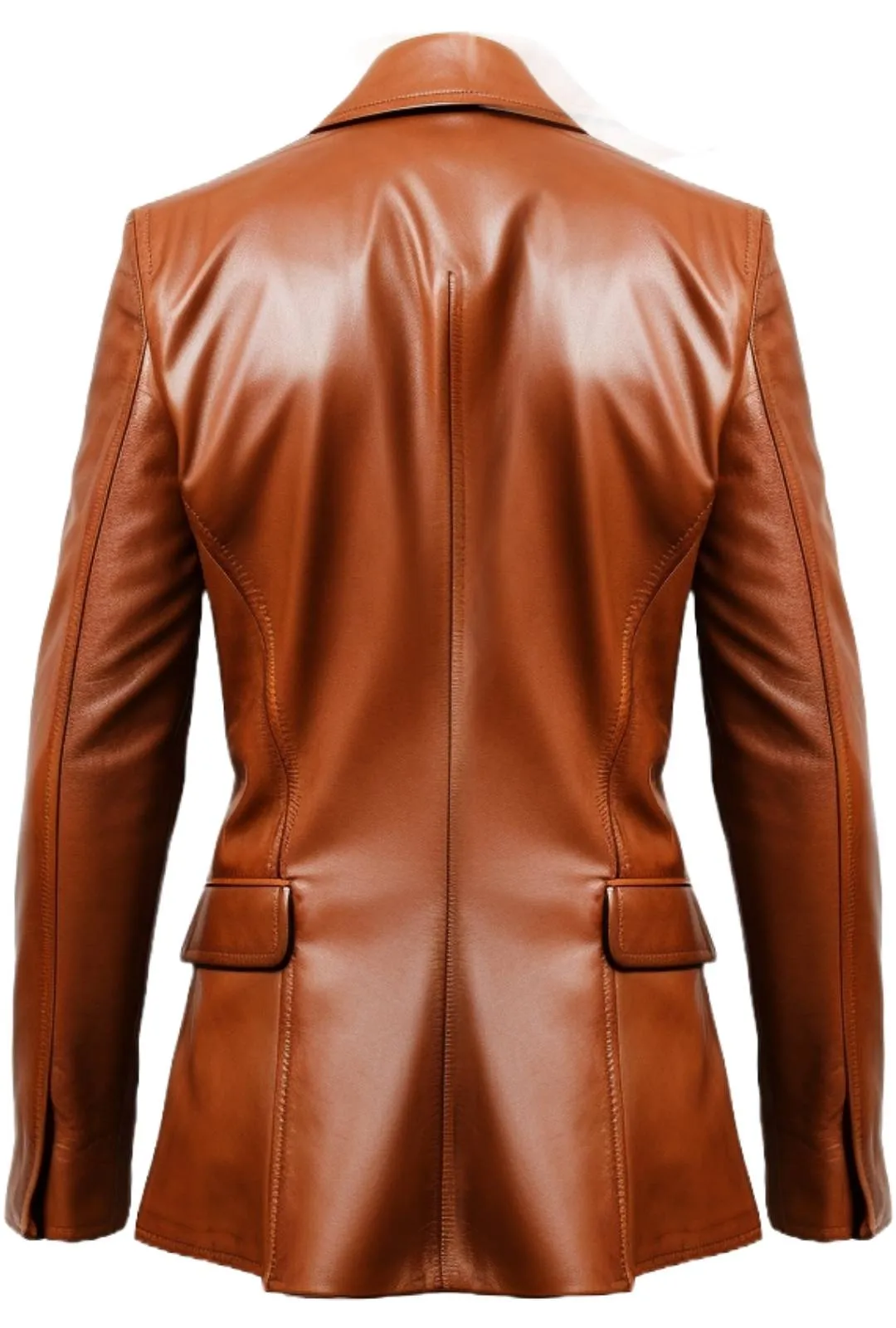 Men Brown Leather Blazer - Leather Blazer for Men