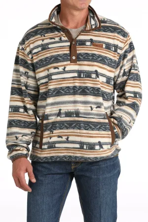 Men's Cinch Cream Print Polar Fleece