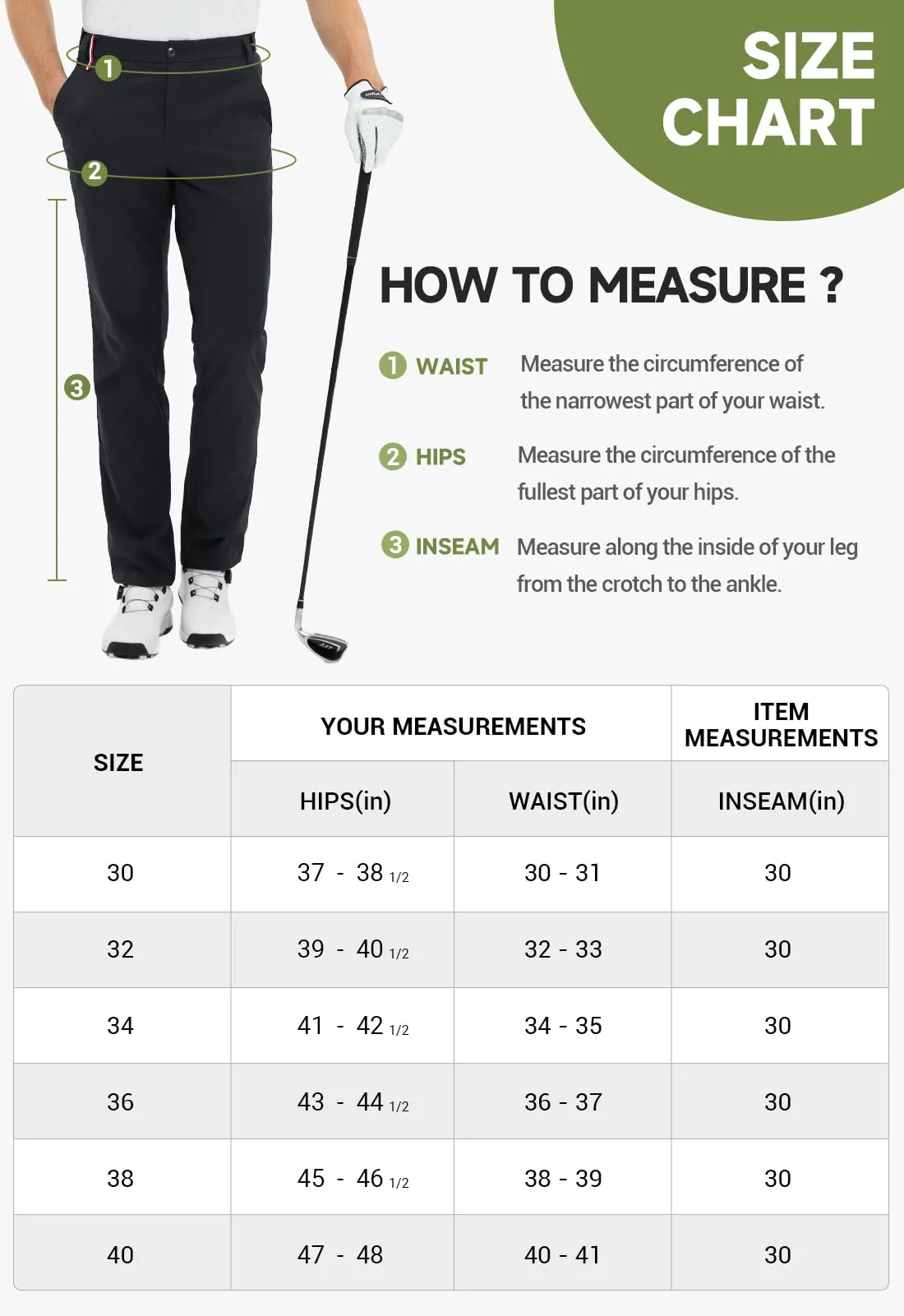 Men's Golf Pants 32