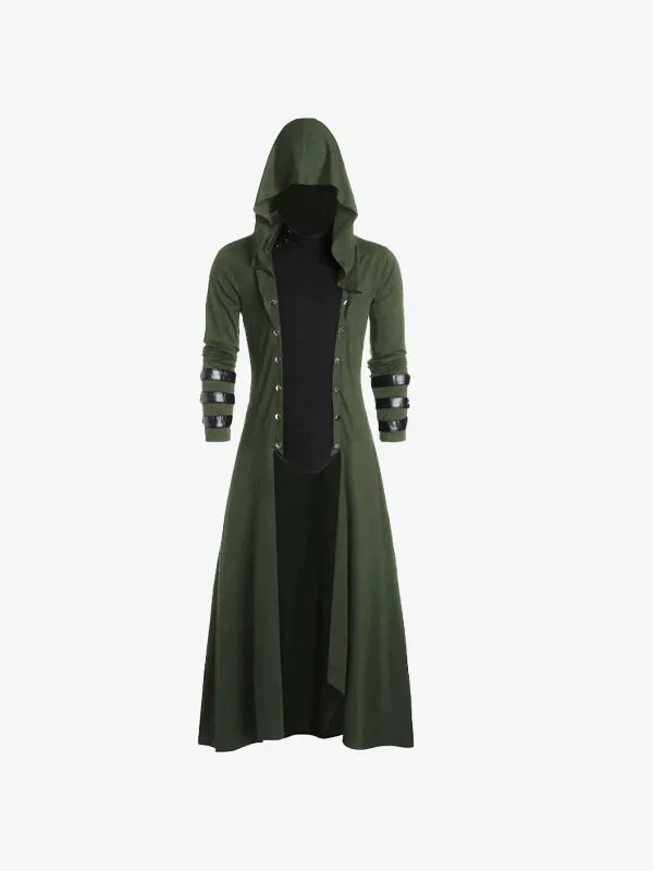 Men's Gothic Hooded Maxi Coat