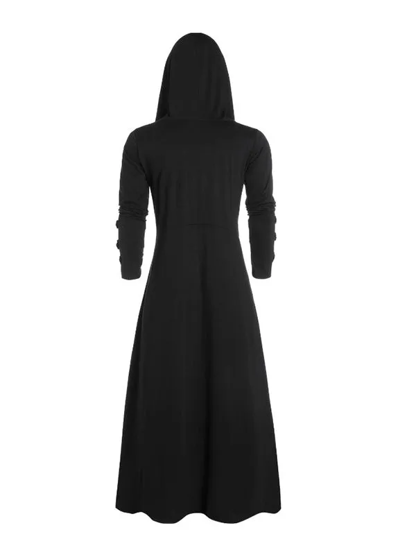 Men's Gothic Hooded Maxi Coat