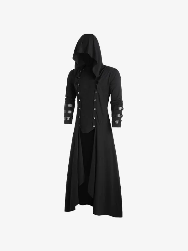 Men's Gothic Hooded Maxi Coat