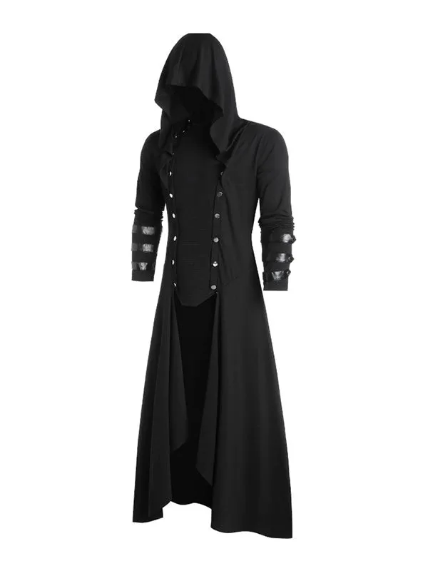 Men's Gothic Hooded Maxi Coat