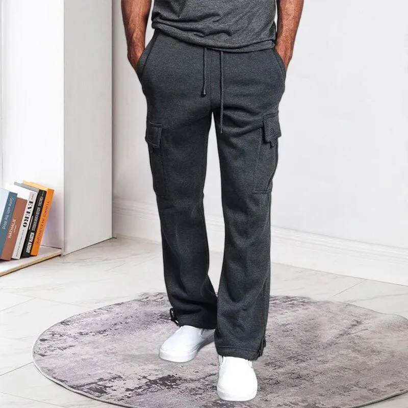 Men's Straight Cargo Pants Trousers