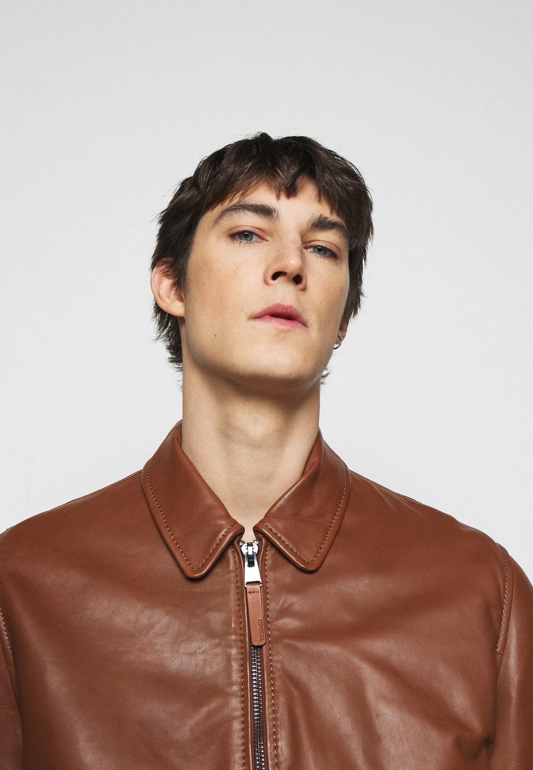 Men’s Tan Brown Leather Bomber Jacket