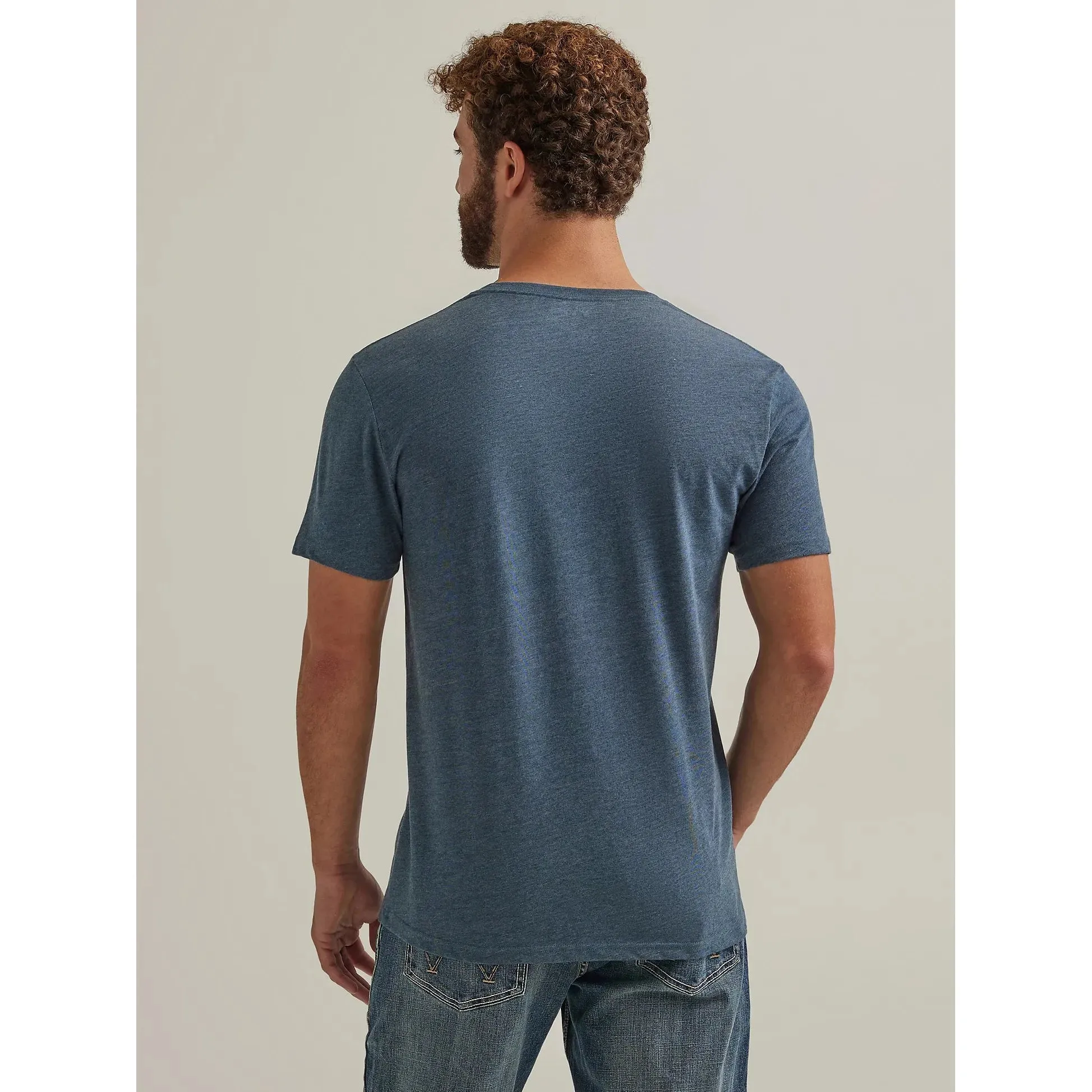 Men's  Wrangler BUCKLE GRAPHIC T-SHIRT IN MIDNIGHT HEATHER