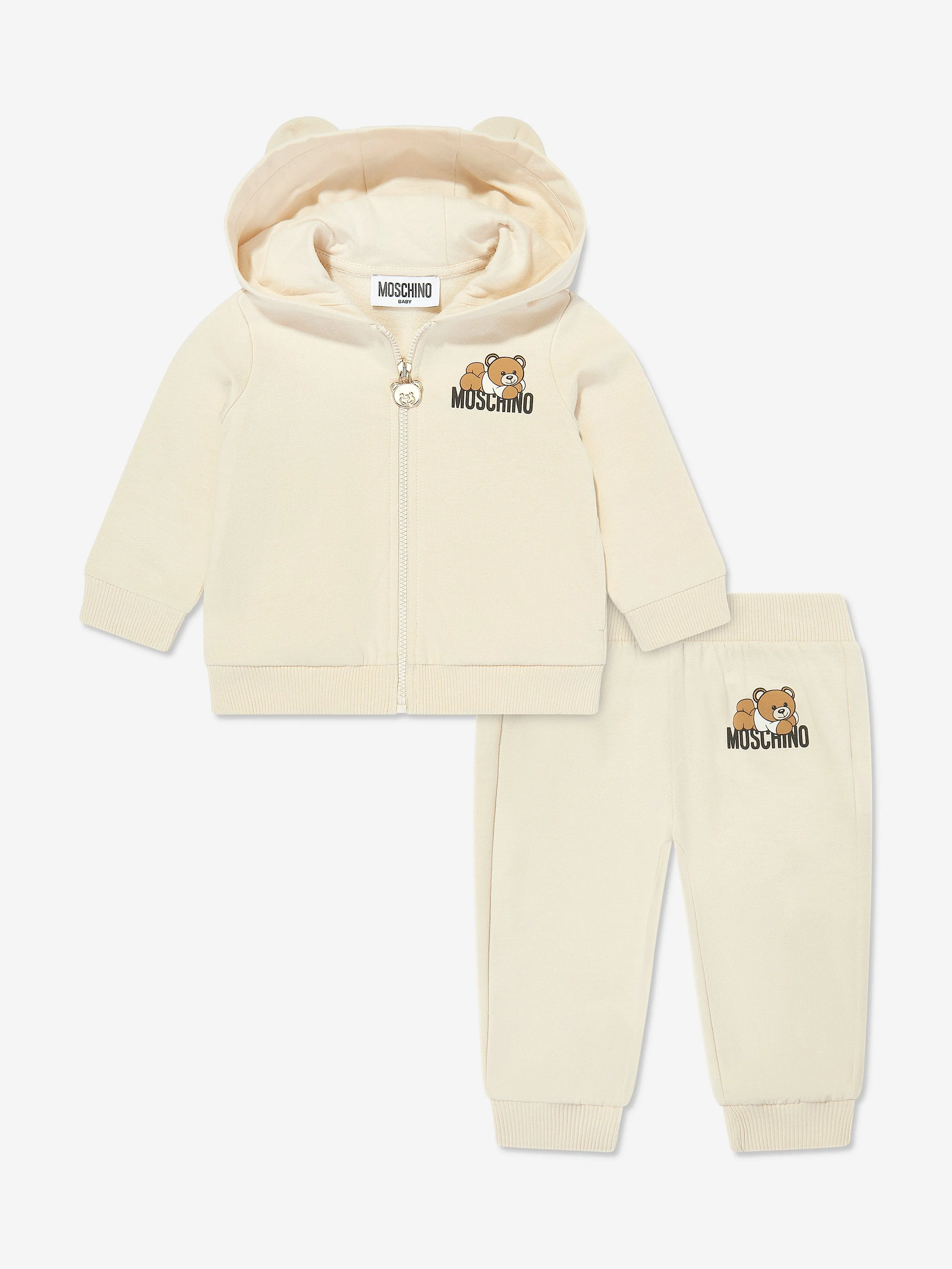 Moschino Baby Bear Tracksuit With Gift Box in Beige