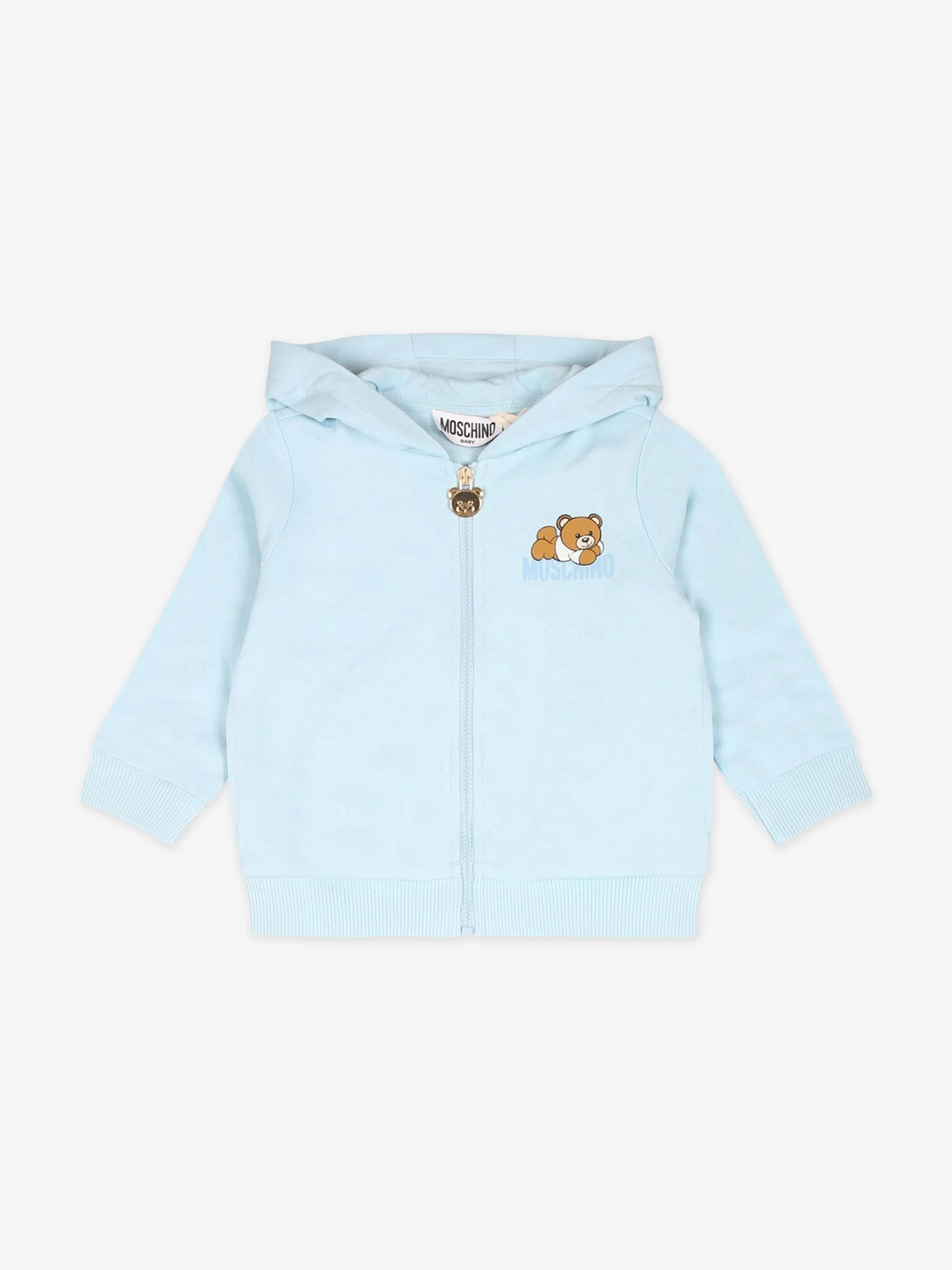 Moschino Baby Boys Bear Tracksuit With Gift Box in Blue