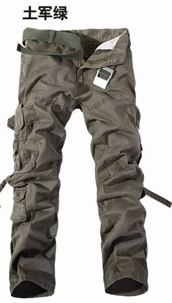 Multi-pocket washed overalls Military Tactical pants