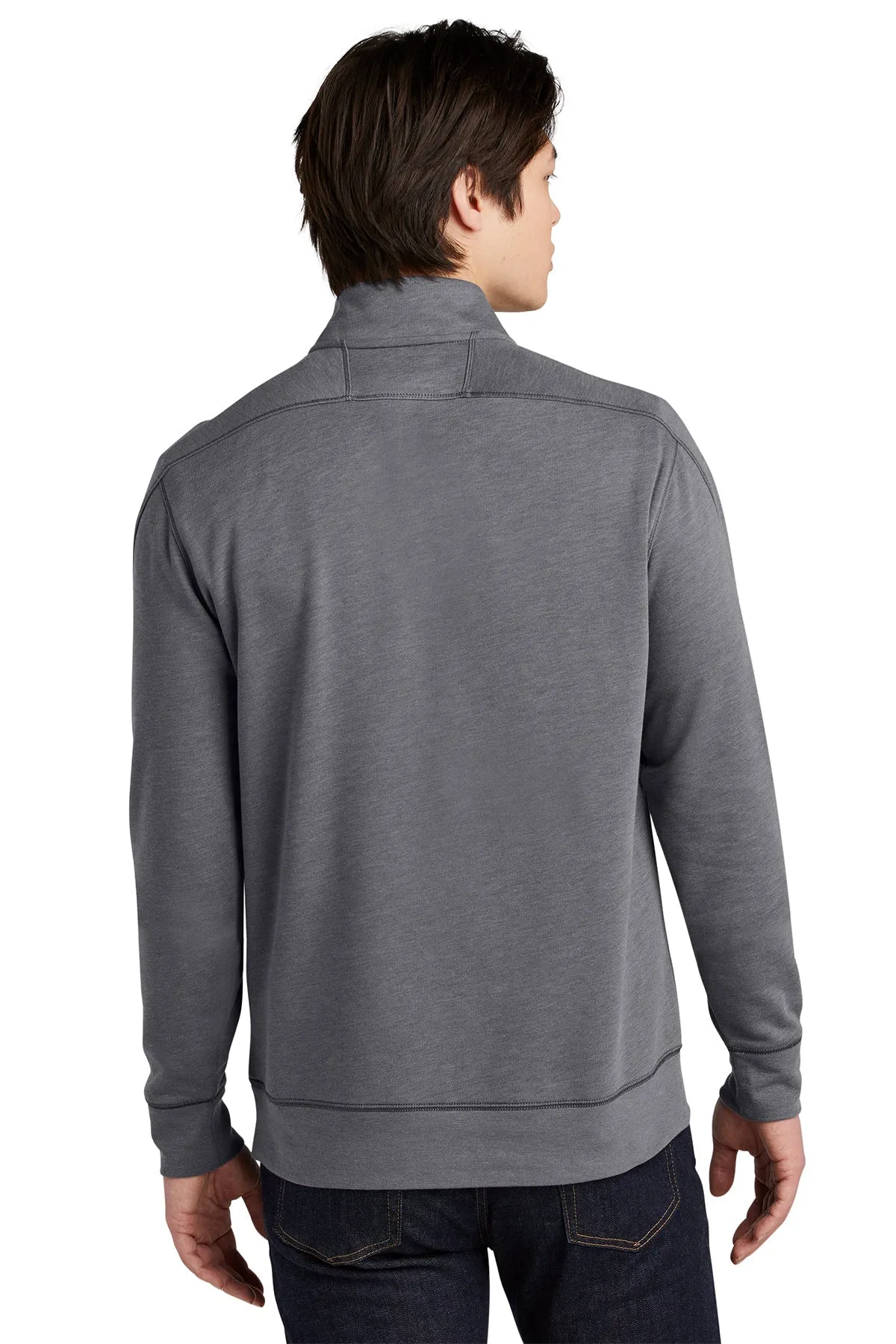 New Era Tri Blend Fleece Custom Quarter Zips, Shadow Grey Heather