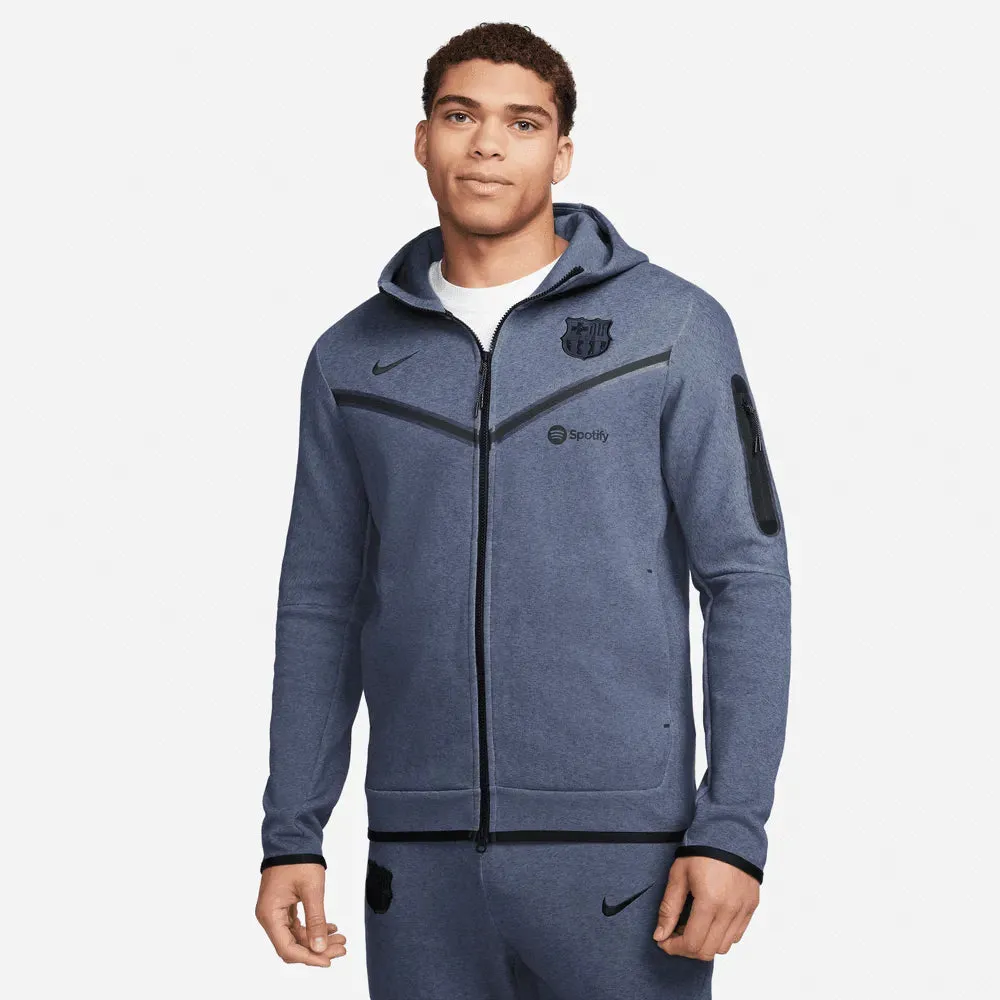 Nike 2023-24 Barcelona Men's NSW Techfleece Full Zip Hoodie