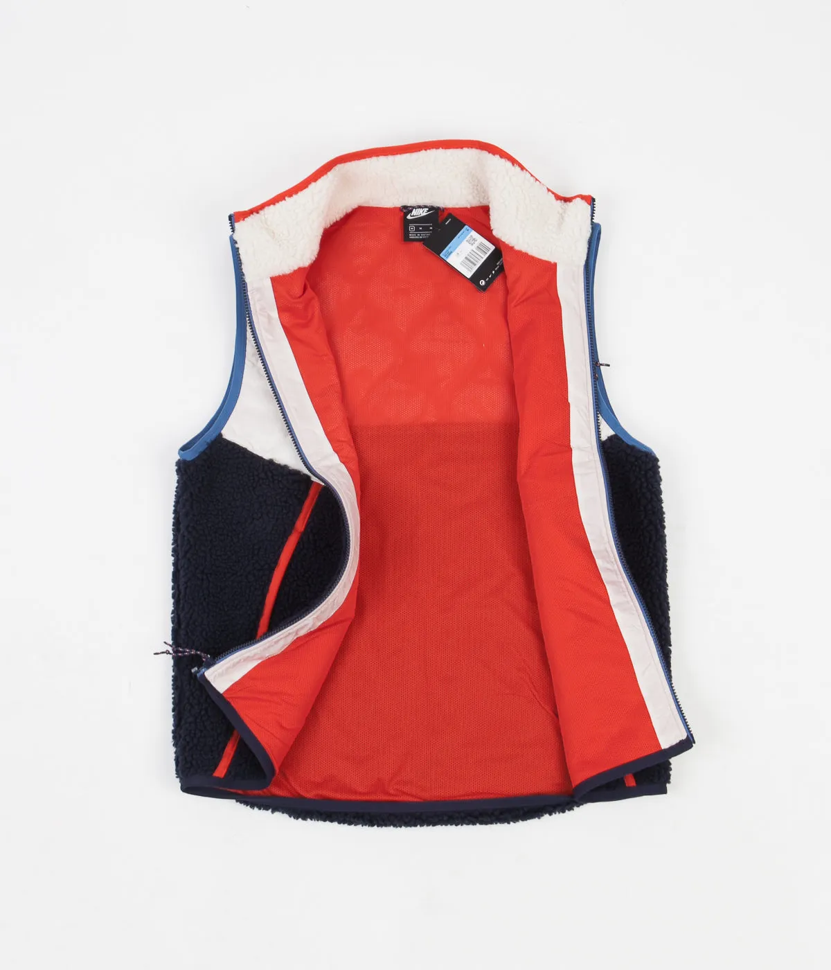 Nike Heritage Insulated Winter Vest - Light Orewood Brown / Obsidian - Chile Red