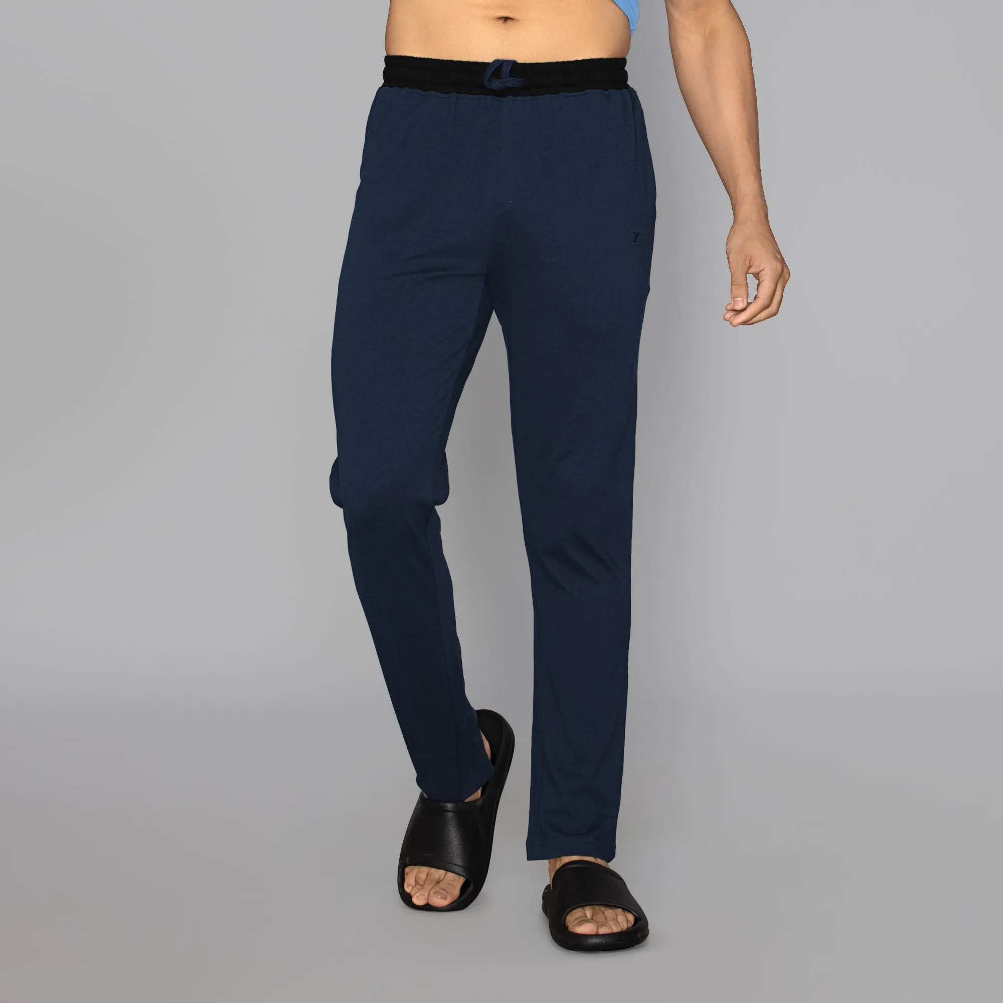 Nova Cotton Rich Track Pants Navy Blue