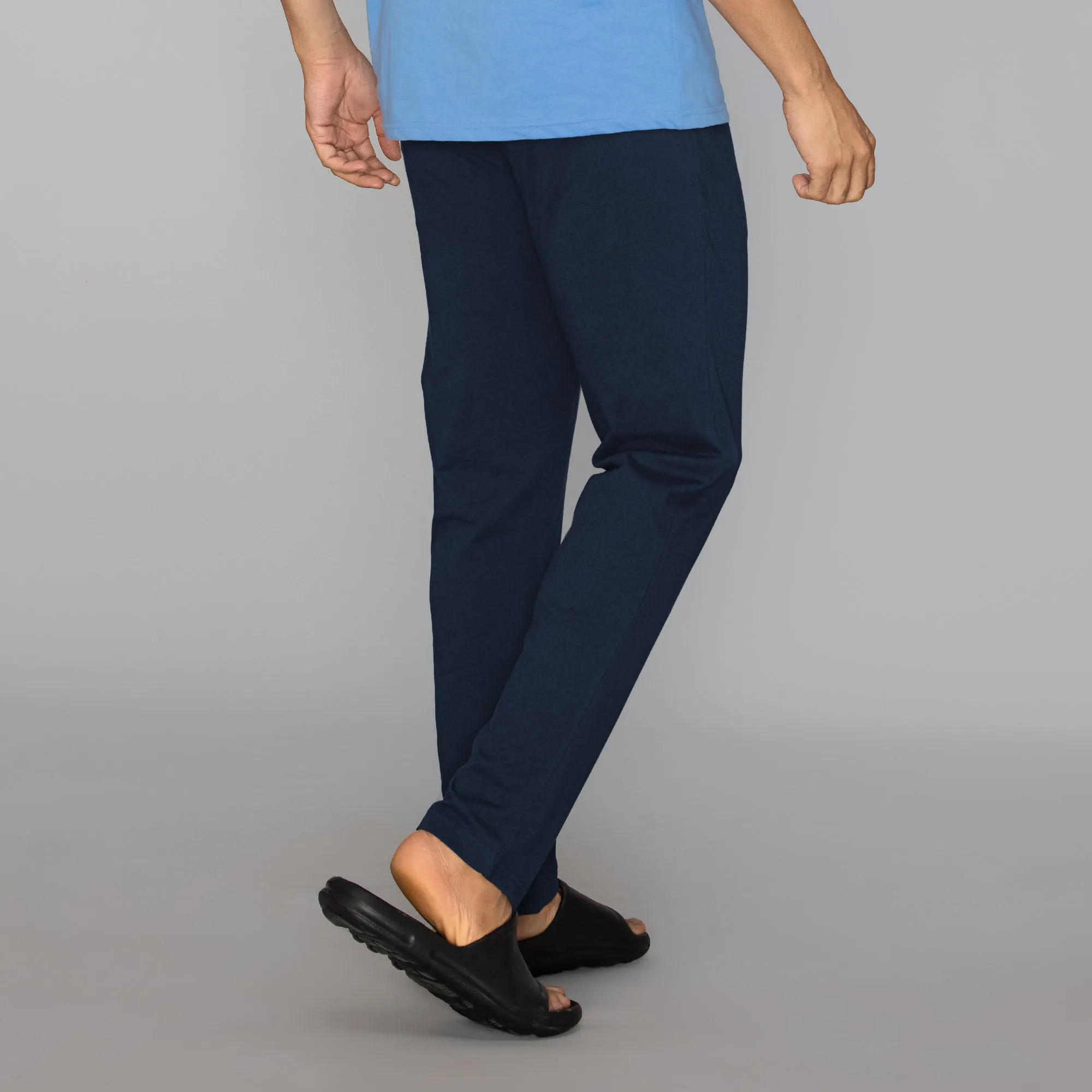 Nova Cotton Rich Track Pants Navy Blue