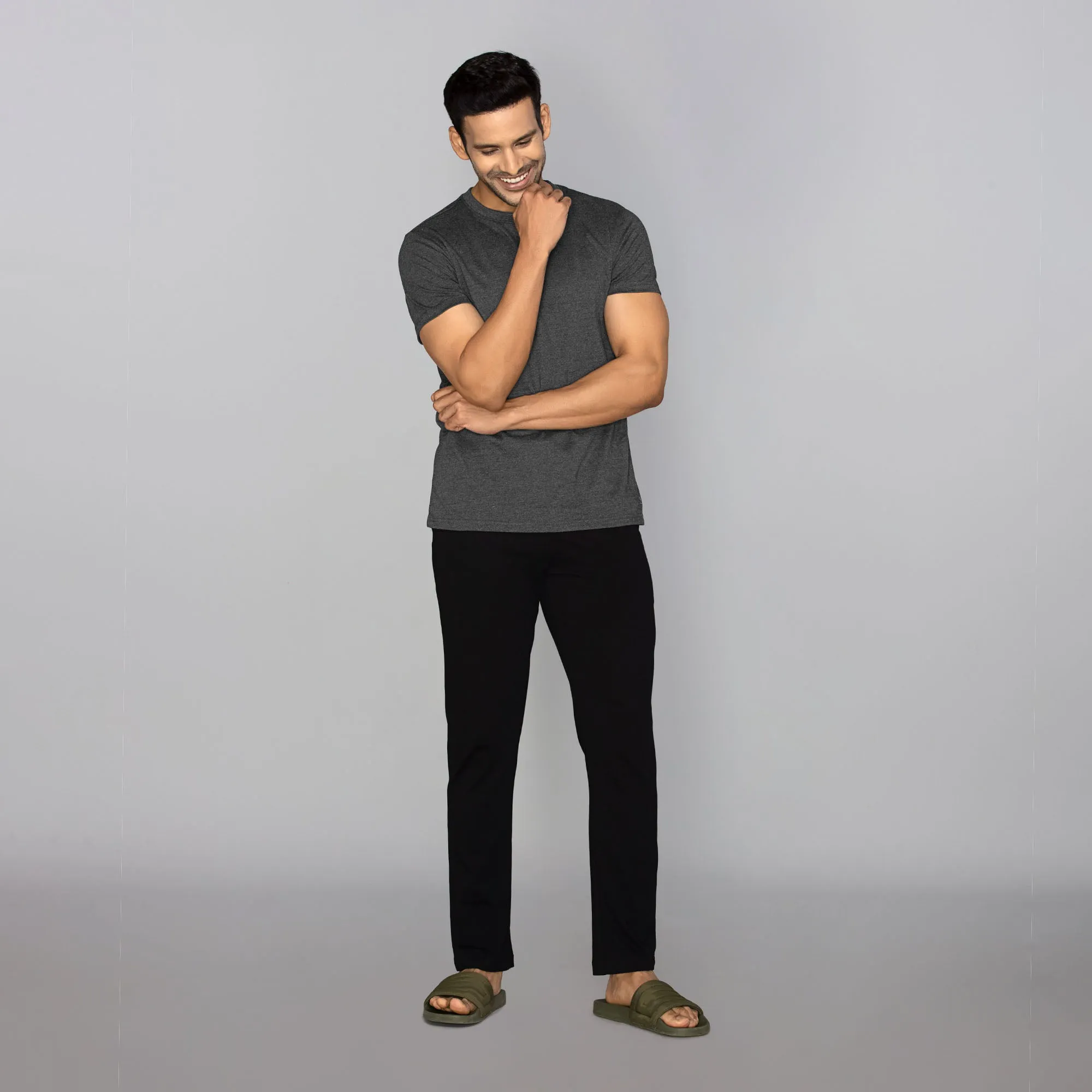 Nova Cotton Rich Track Pants Pitch Black