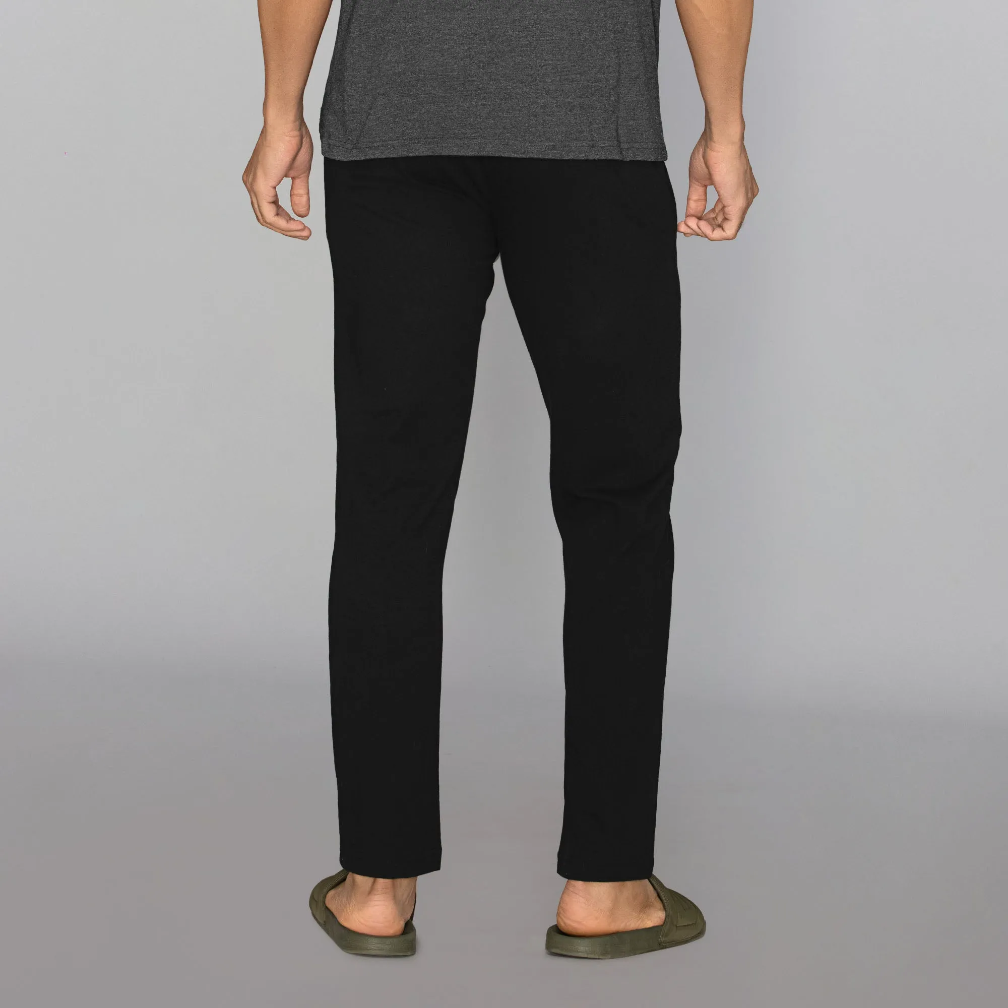 Nova Cotton Rich Track Pants Pitch Black