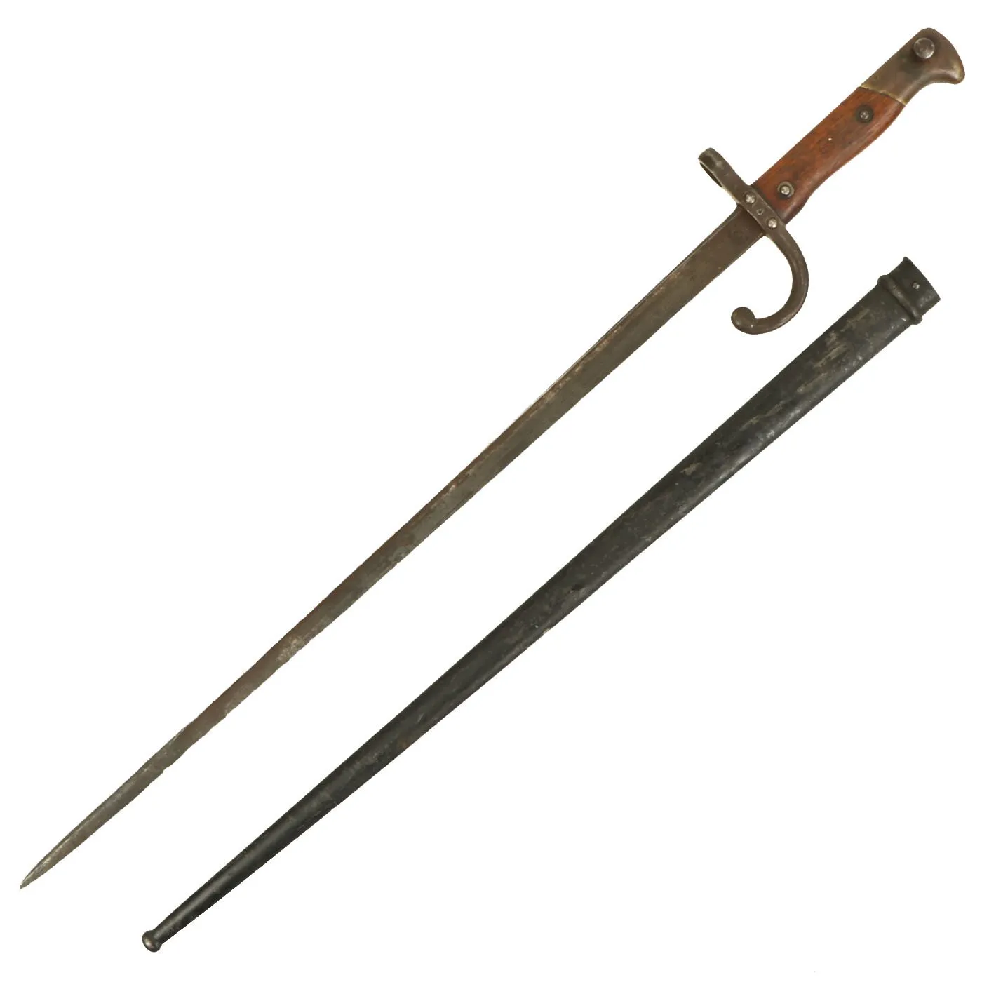 Original Austrian Peabody Martini Gras-style T-back Bayonet by Alexander Coppel with Scabbard