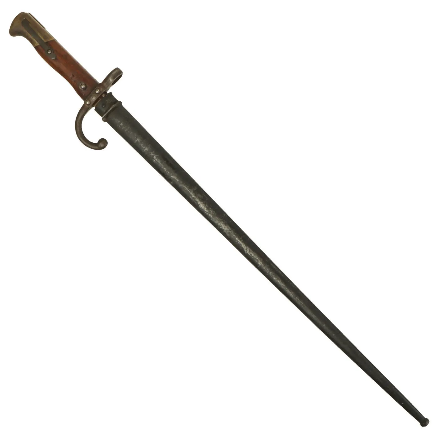 Original Austrian Peabody Martini Gras-style T-back Bayonet by Alexander Coppel with Scabbard