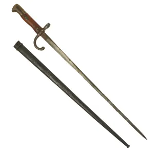 Original Austrian Peabody Martini Gras-style T-back Bayonet by Alexander Coppel with Scabbard