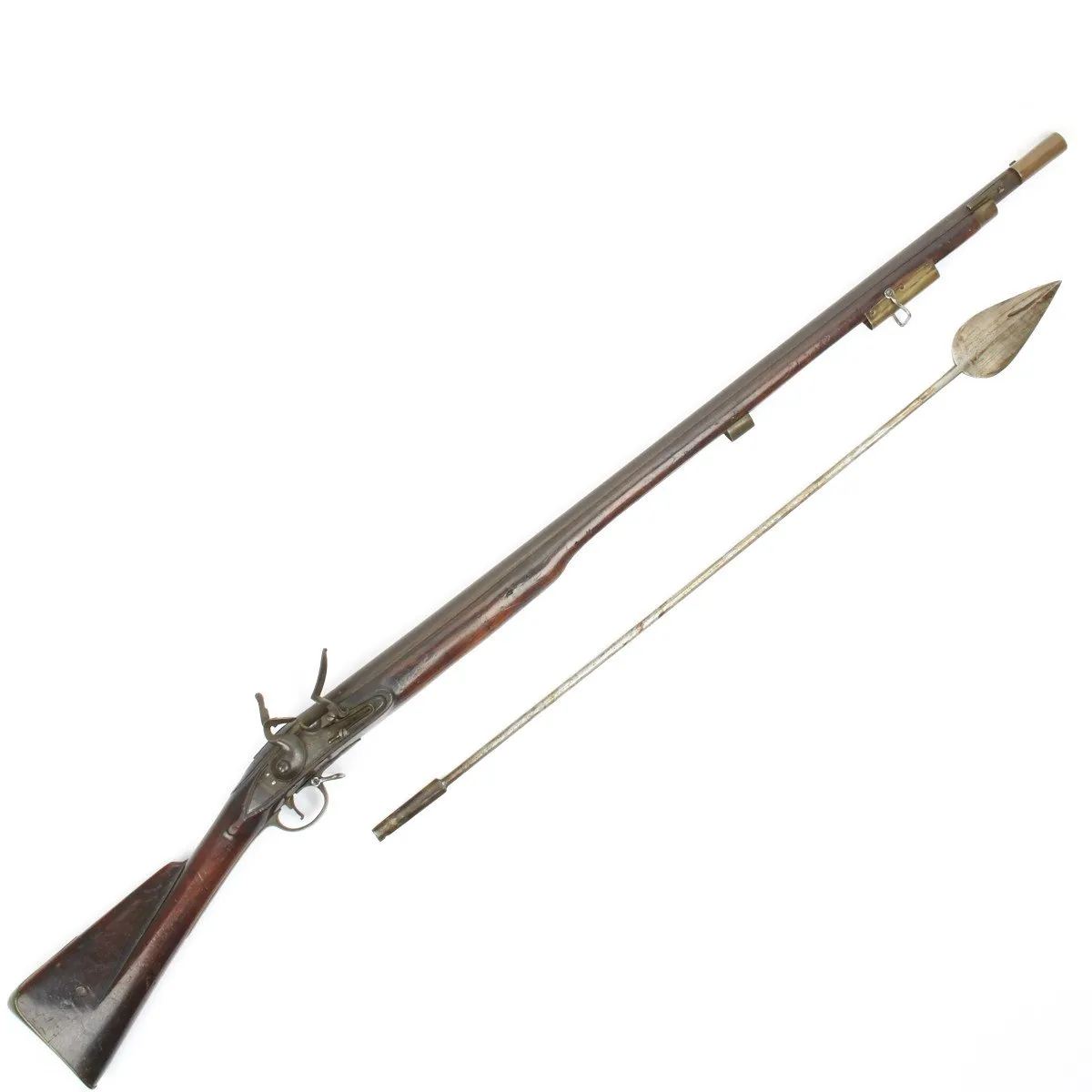 Original British Brown Bess Third Model Experimental Musket with Spear Bayonet