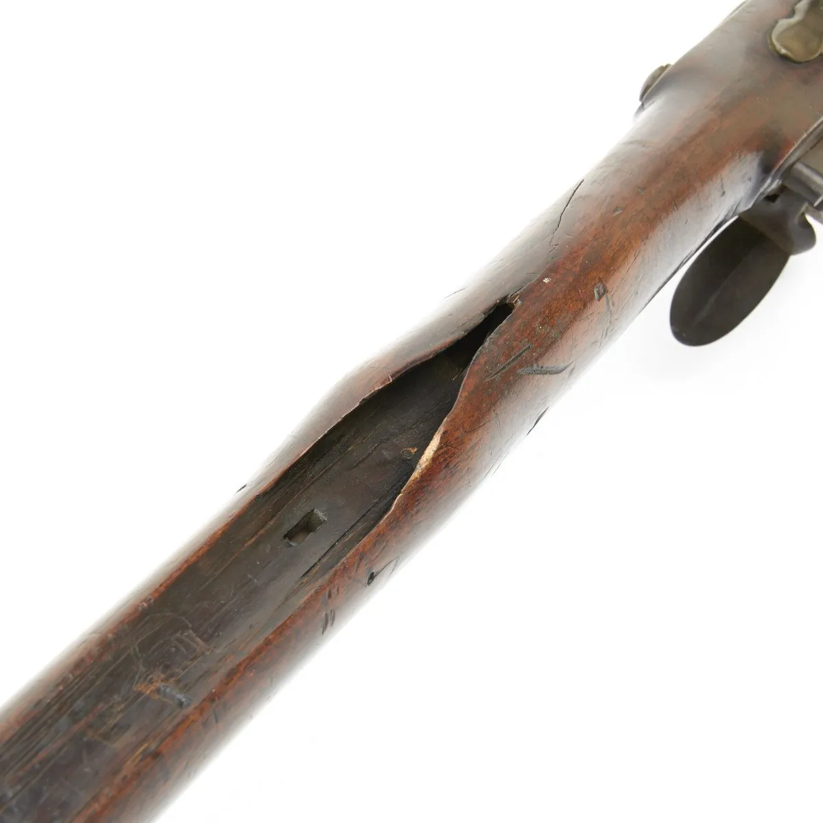 Original British Brown Bess Third Model Experimental Musket with Spear Bayonet