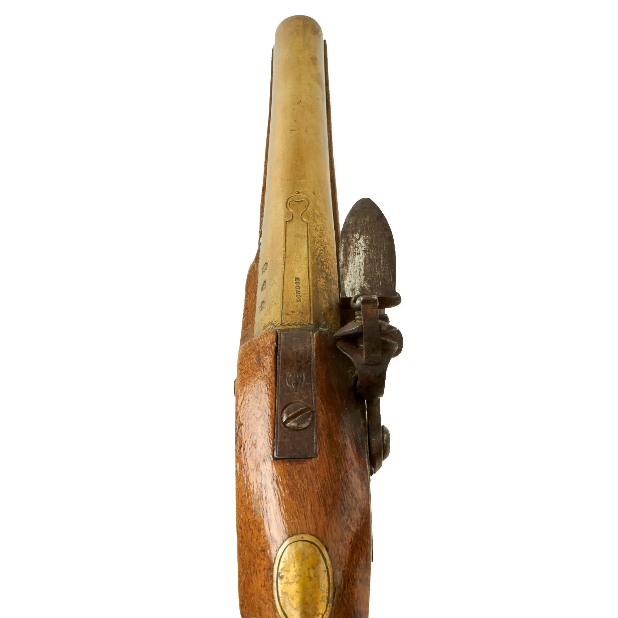 Original British North American Brass Barrel Fur-Trade Flintlock Pistol by Thomas Ketland & Co. - Circa 1813