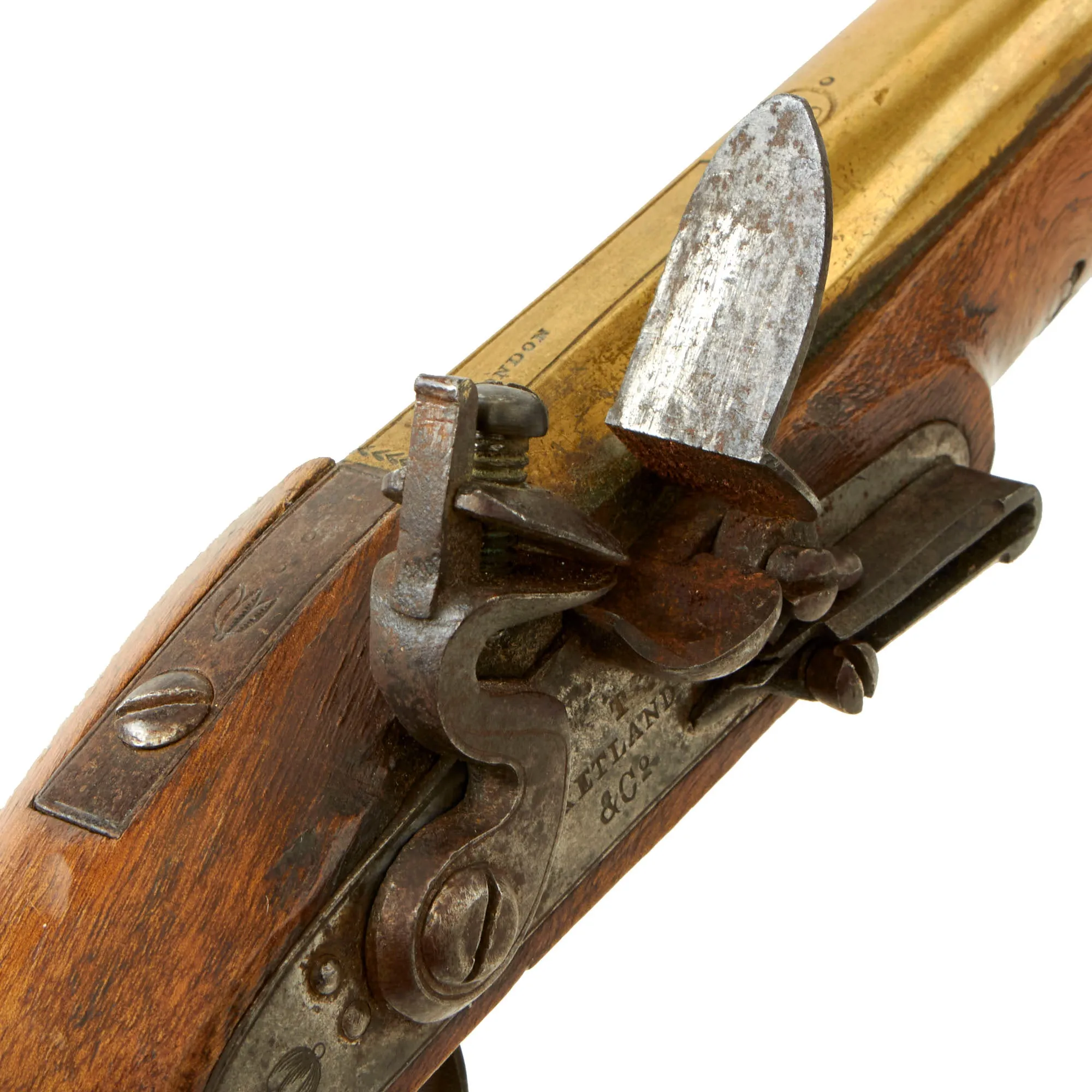 Original British North American Brass Barrel Fur-Trade Flintlock Pistol by Thomas Ketland & Co. - Circa 1813