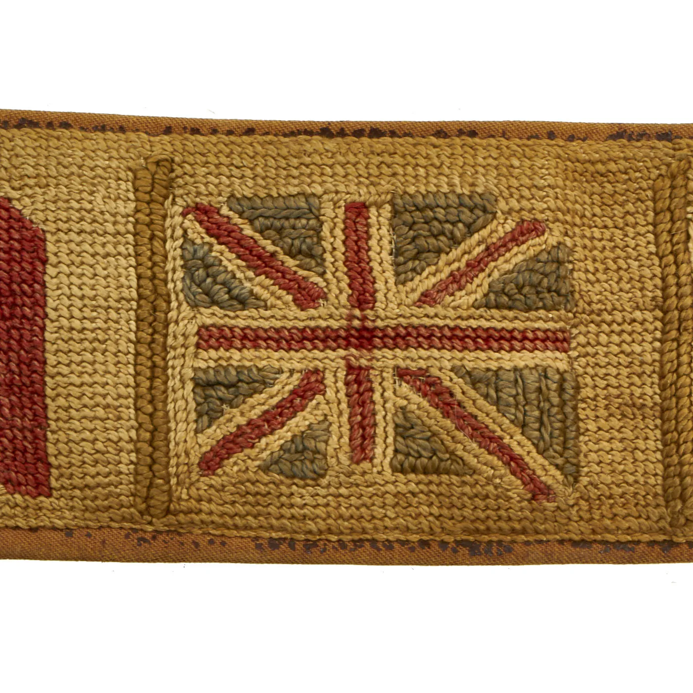 Original British WWI Royal Flying Corps Embroidered Stable Belt Dated 1916 - 1918