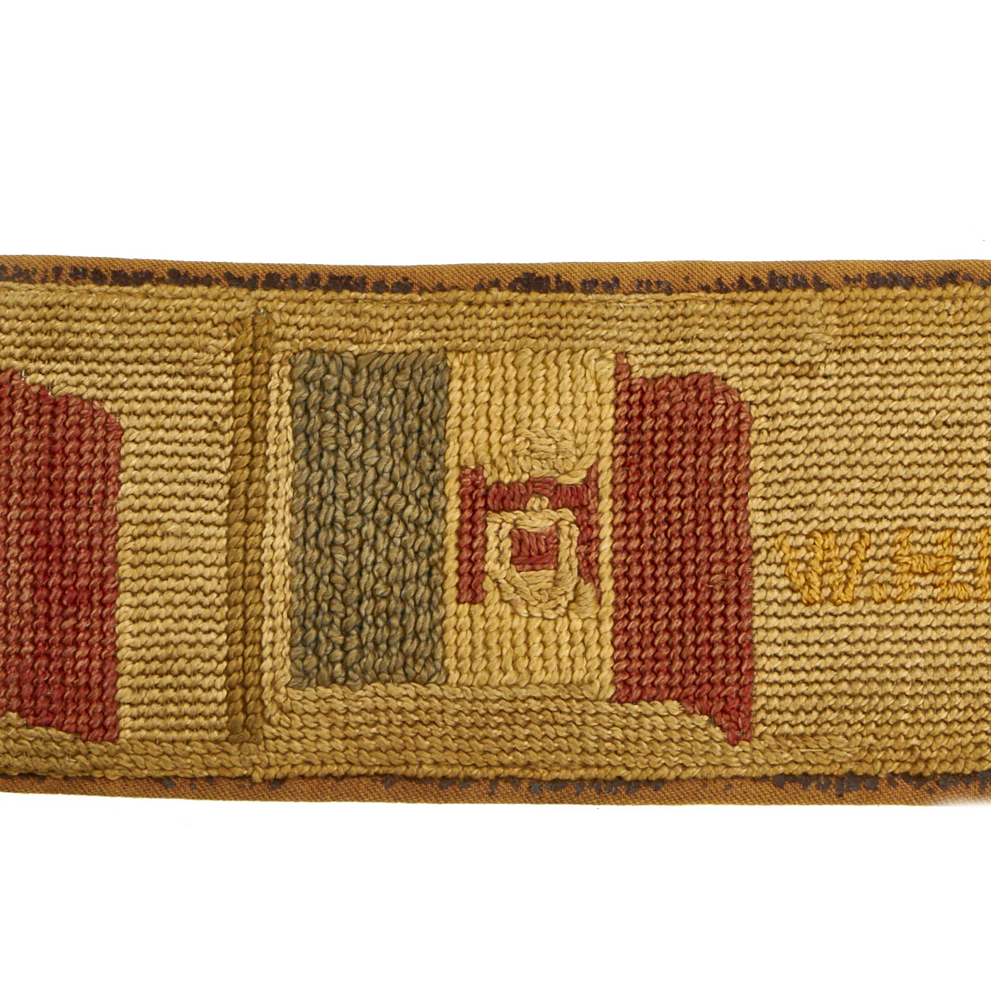 Original British WWI Royal Flying Corps Embroidered Stable Belt Dated 1916 - 1918