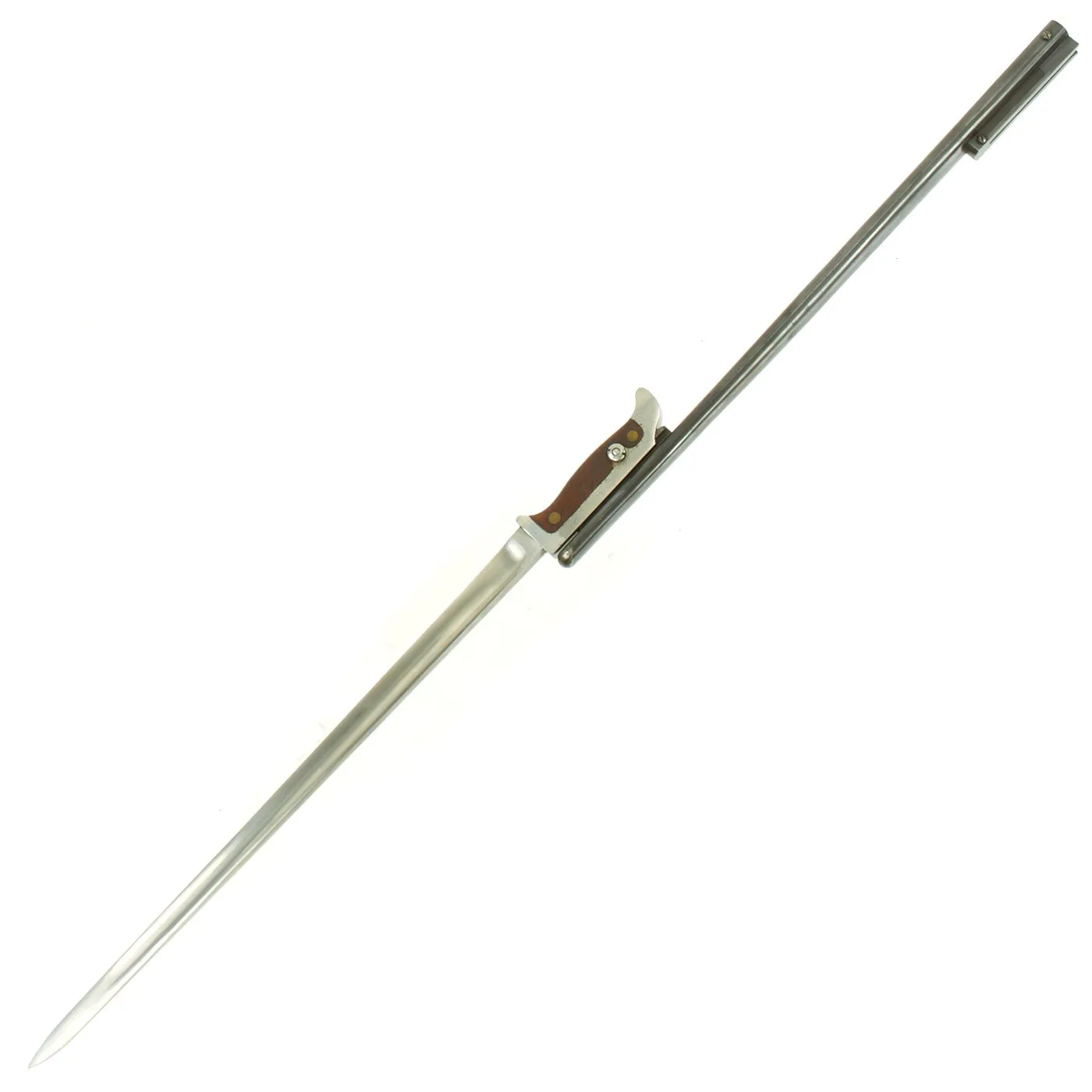 Original Danish Experimental Anti-Cavalry M1915 T-Back Bayonet for Krag–Jørgensen M/89 Rifle with Scabbard