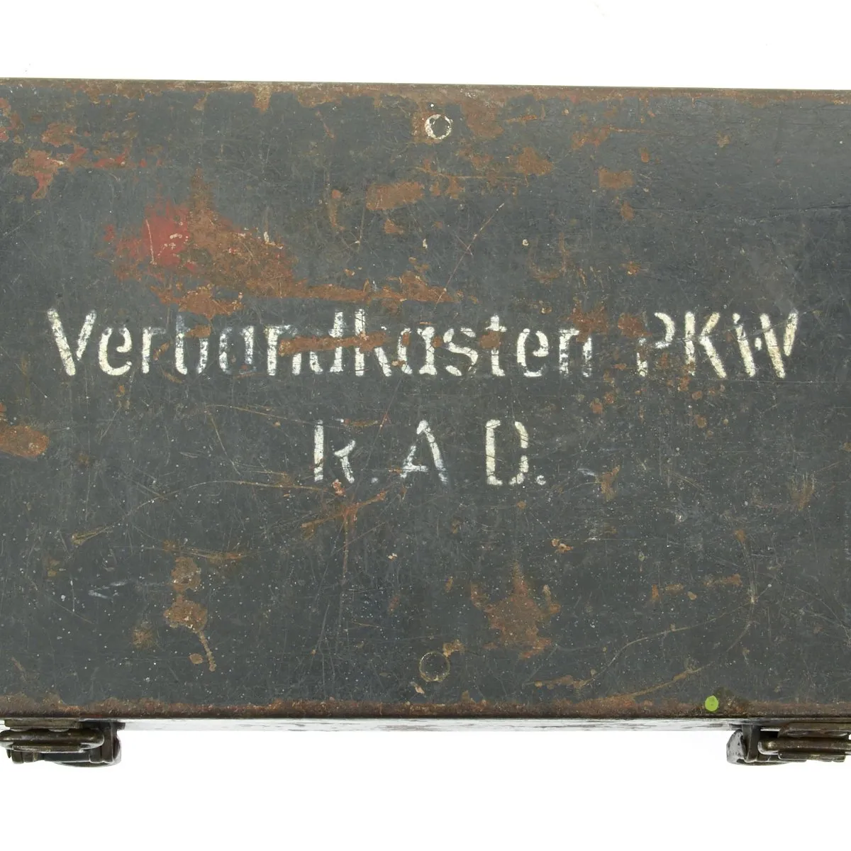 Original German WWII RAD Verbandkasten Medic First Aid Set in Steel Chest