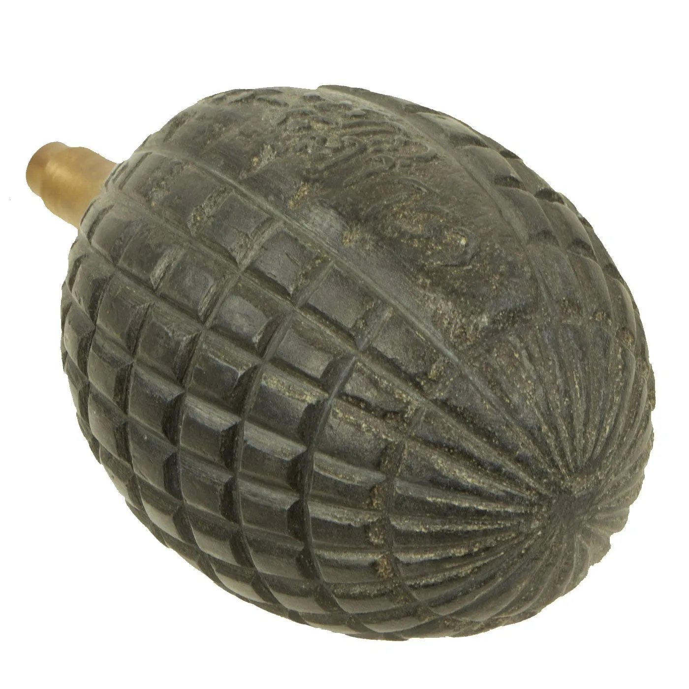 Original Rare Ottoman Turkish WWI Type 2 Infantry Fragmentation Grenade with Fuse - Inert