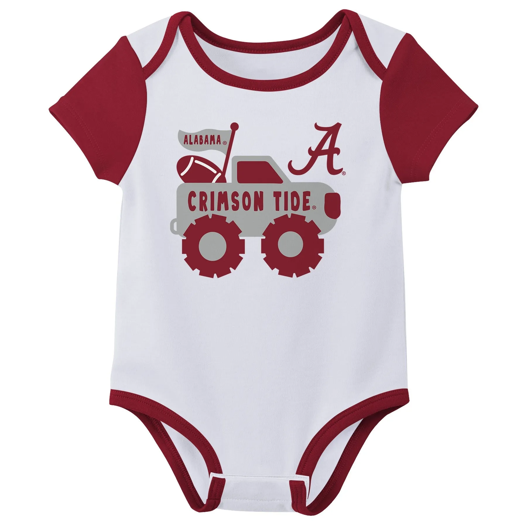 Outerstuff NCAA Infant Unisex Alabama Crimson Tide Variety 3-Pack Bodysuit Set