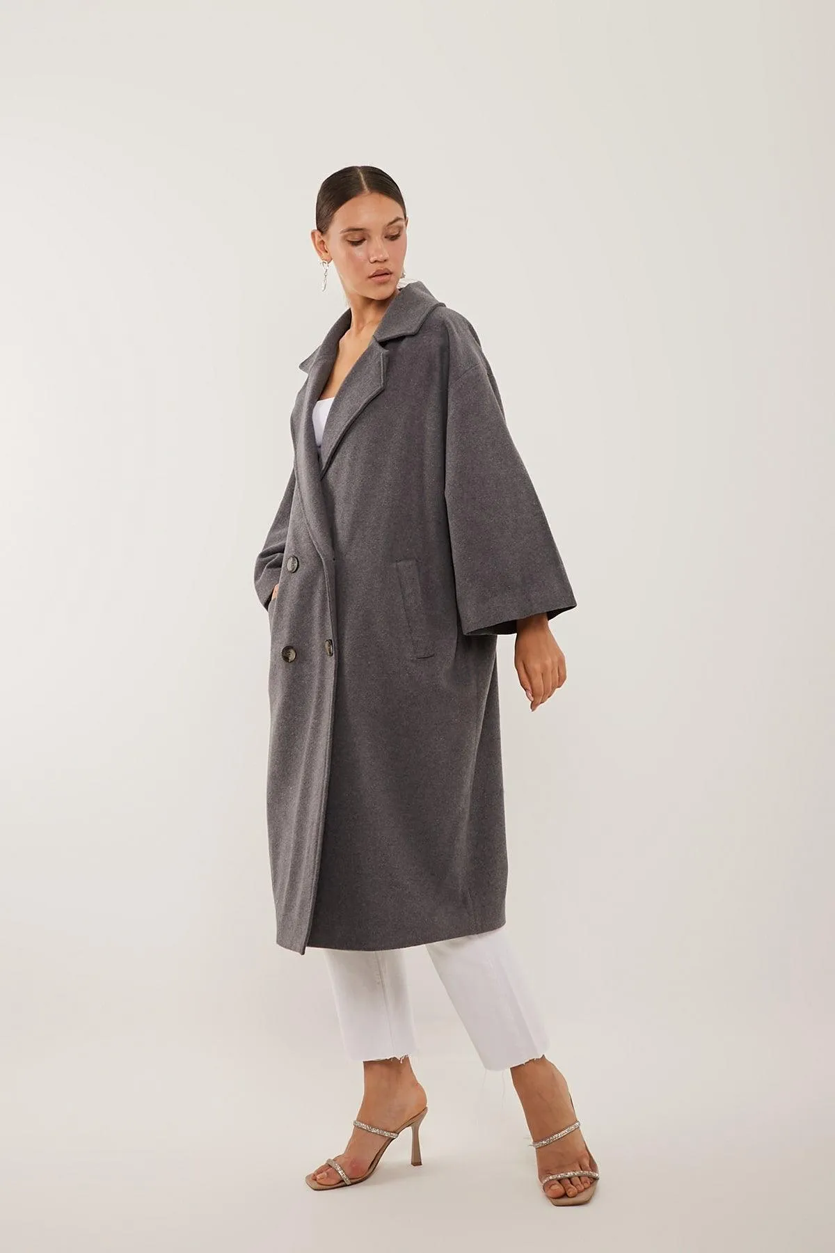 Oversized Cozy Coat - Gray