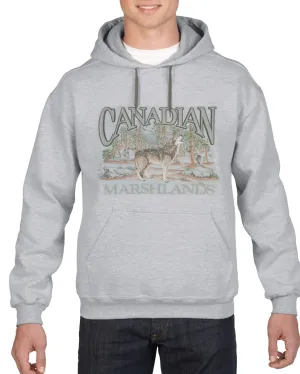 P551H SPG - RETRO CANADIAN HOODIE, WOLF