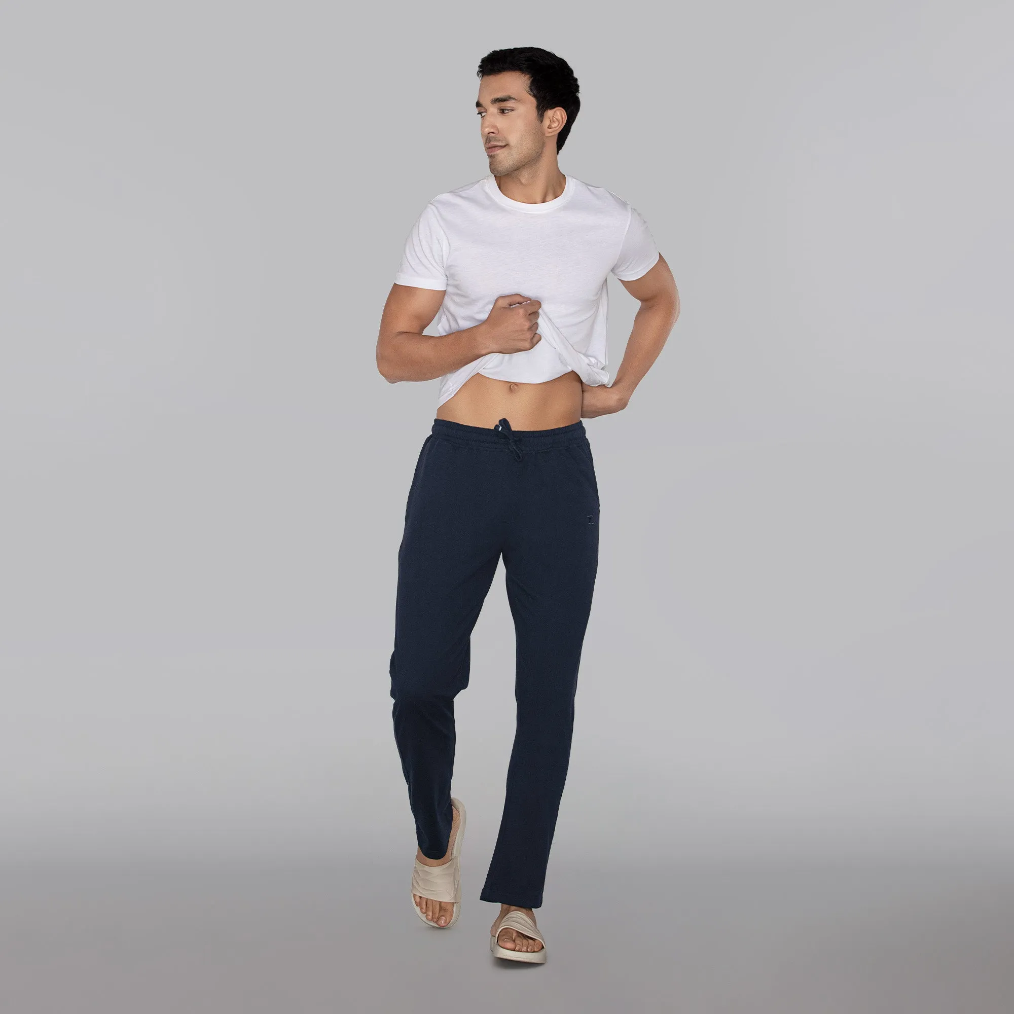 Pace Cotton Rich Track Pants Navy Blue