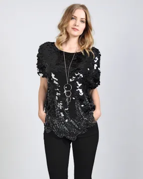 Paillette Sequin Art Deco Tunic Top