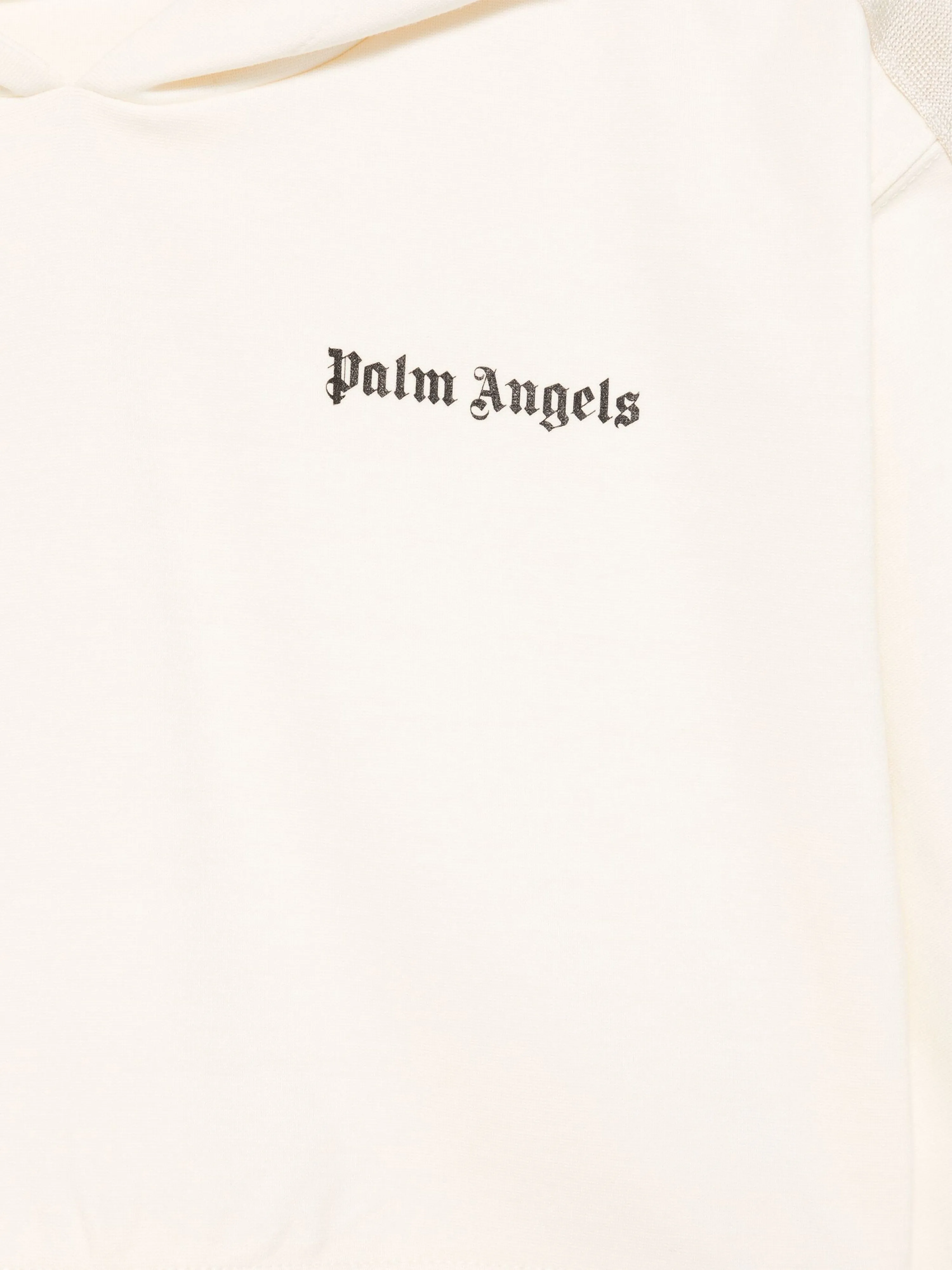 Palm Angels Girls Track Cropped Hoodie in White