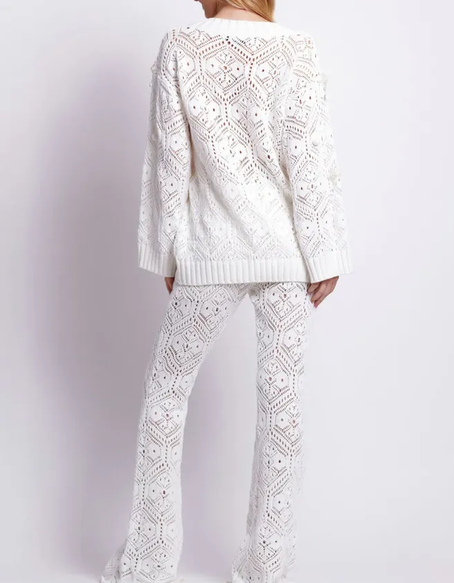 PatBo Hand Beaded Tunic White